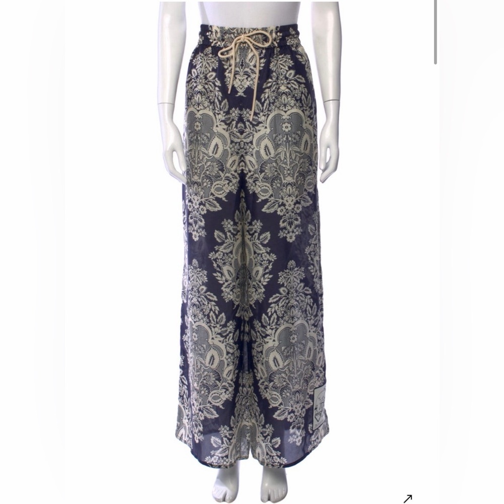 Zimmermann Black and Cream palace pants